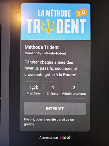 banni du groupe
