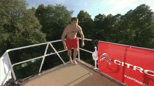 dive belly flop GIF