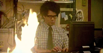working the it crowd GIF